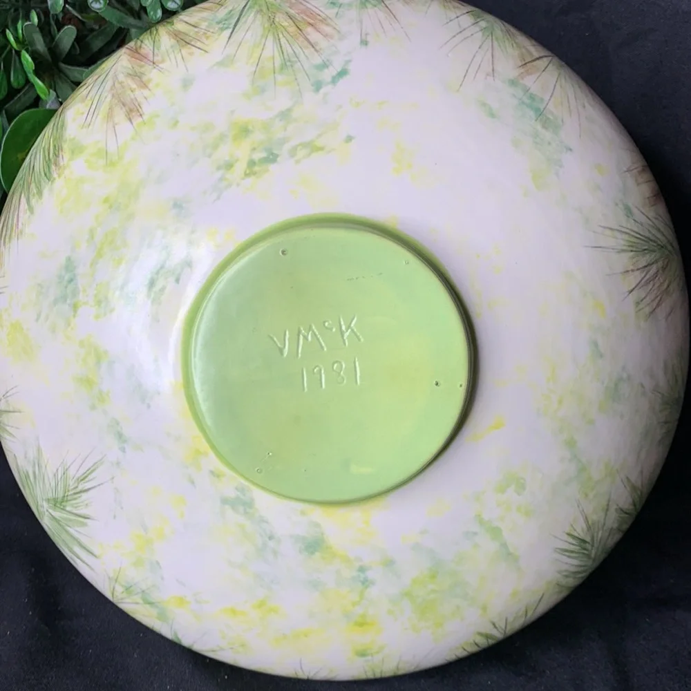 Vintage Artist Design hand painted and etched Ceramic Decanter with poppies - Picture 11 of 11